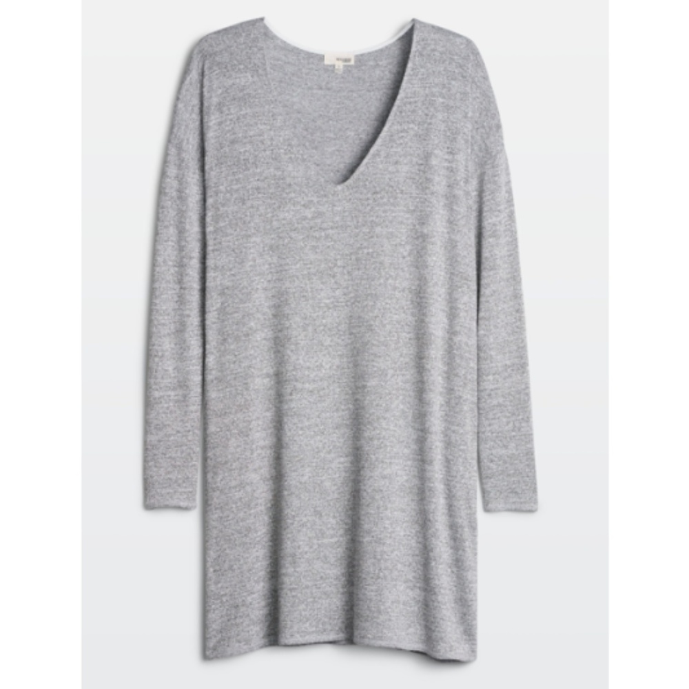 Aritzia Wilfred Heather Grey V Neck Gail Dress